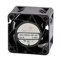 Same Sky (formerly CUI Devices) CFM-4020CF-195-342 ພັງລົມ DC Axial Fan dc axial fan, 40 mm square, 20 mm, 12 Vdc, omniCOOL, 9500 RPM, 11.88 CFM