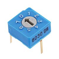 Nidec Components S-8030 ສະຫນັບສະຫນູນການສະຫນັບສະຫນູນລົດຕະຫຼາດ rotary code octal, complementary code, top adj.