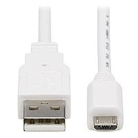 Tripp Lite U050AB-006-WH ສາຍ USB / ສາຍ IEEE 1394 6FT ANTBACTL MCROUSB-B/USBACBL
