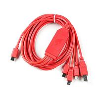 SparkFun CAB-21272 ເສັ້ນສາຍ USB / ເສັ້ນສາຍ IEEE 1394 SparkFun 4-in-1 Multi-USB Cable - USB-A Host