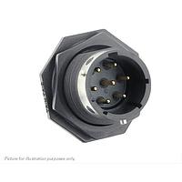 Eaton Souriau-Sunbank UTGX714D7P ຮອບຮວມ Jam nut receptacle, ບໍ່ມີຫົວຫົນຫົວ, ມີ 7 ຕິດຕໍ່ PCB ຊາຍ, IP68/69K ໃນສະພາບບໍ່ໄດ້ຕໍ່ກັນ