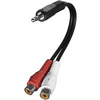 AIM-Cambridge / Cinch Connectivity Solutions 19-1672P ສາຍ RCA 3.5MM PLUG-RCA JACK Y ADAPTER, 6 INCH