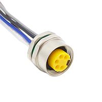 Bulgin PXMBNI78FPF05AFLPG135005 ເສັ້ນສາຍເຊນເຊີ / ເສັ້ນສາຍອັກຊັວເຕີ 5 ຂາວ 7/8" ຕິດຕັ້ງດ້ານໜ້າກະແຜນ ຜູ້ຍິງ