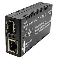 Lantronix M/GE-PSW-PSE-01-BR ຕົວແປສື່ສານ PoE Media Converter 1GE TP ເປັນ Fibe SFPr Mini 802.3at PSE ມີພາວເລີຍ -BR