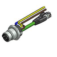 Amphenol CONEC 57-02587 ເຄື່ອງສາຍ Ethernet / ເຄື່ອງສາຍເຄືອກເຄືອກ ENP-17-1-FSPST2PEDBU4-V3-45S-RS8.33-2/2/G6/250/034