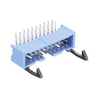AMP Connectors - TE Connectivity 2-1761712-7 Shrouded IDC LOW PRO HDR 20 PRA LG LAT ສີຟ້າ