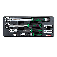 TOPTUL GCAT0803 Torque Wrench, Adapter &amp; Ratchet Handle Set (8 pcs)