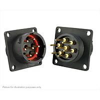 Eaton Souriau-Sunbank UTS014D7P ຮັບສິນ 7P SZ 14D SQ FLANGE WALL MNT PIN RECEPT