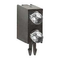 BIVAR H220CYGDL-LP ຕົວບອກກະແຜບວົງຈອນ LED LED Assembly, Right Angle, 3mm LED, Bi-Level, 1 Station, Yellow, Green, Diffused Lens, Low Current, with Locator Pin.