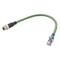 HARTING 09486896018030 Cat 5 RJ45 M12 D AWG22 CBL ASSY 3.0M