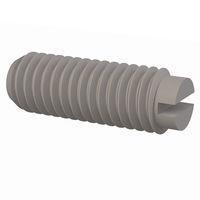 Essentra Components 011032S050 ຊຸດສະກຣູ Set Screw, ຫົວສະລອດ Slotted Head, ການດັບກະດູກ #10-32 Thread, ຄວາມຍາວ 1/2 Lg