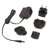 XP Power VFR05US120-JA ອາເດບຕິດຜົນຄວາມຮອບ 5W AC-DC ມີປຸ່ມ US, UK, EU ແລະ AU ລວມຢູ່, ຜົນອອກ 5.5 x 2.1 ຈໍ 12V 0.42A