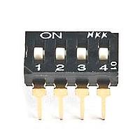 NKK Switches JS0104AP4-S ສະລິດສະວິດ DIP 4 ຕຳແໜ່ງ SLIDE DIP PC 25mA STICK-TUBE