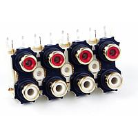 Switchcraft PJRAS4X2U01X ຕົວເຊື່ອມ RCA Phono 8 POS PHONO JACK/ Ro
