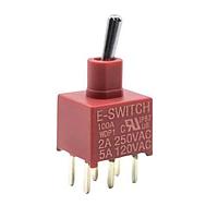 E-Switch 100AWDP1T2B4M2QE ສະຫນັບສະຫນູນ Toggle 5A 120VAC/28VDC On-None-On PC Mnt