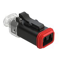 Amphenol SINE Systems AT06-2S-LED2430 ປລັກ 2-ທາງ 2-ທາງ LED 24V Clear SR01 Black