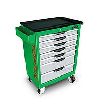 TOPTUL GCAJ0012 W/7-Drawer Tool Trolley (227 pcs; Green)