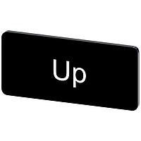 SIEMENS 3SU19000AC160DL0 ປ້າຍປ້າຍຊື່, Up INSCR. LABEL, ສີດຳ 12.5 X 27MM, UP