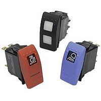 Carling Technologies VD11A60B-00000-000 ສະຫງວນສະຫງວນປຸ່ມສະຫງວນ DPST ON-ON 28VDC, ໄຟສີຂຽວ QC