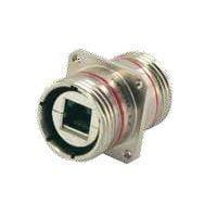 Amphenol Socapex RJFTV6B2GISOBRUT ຕູ້ຕໍ່ຕໍ່ມົດູນ / ຕູ້ຕໍ່ຕໍ່ Ethernet RJ Field CAT6a 38999 ປົກຫົວອາລູມິເນຍມ, ຮັບກັບ Jam Nut, ປິດ A Coding, ສະແດງຜົນຫຼັງ Stand Off, ສີດຳ Zinc Nickel