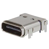 Kycon KUSBX-SMT-CS-4-BK-TR ຕົວເຊື່ອມ USB Type C USB 4.0 C SOCKET, SMT, 30U BLK T/R