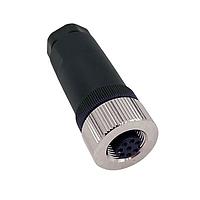 NorComp 858FA08-203RAU1 ຕິດຕັ້ງໃນພື້ນທີ່ IP67 ຜູ້ຍິງ M12 ຕິດຕັ້ງໃນພື້ນທີ່ ຮູບວົງມົນ 8 ຕຳແໜ່ງ