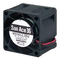Sanyo Denki 9GV3612J3D01 ພັງລົມ DC Axial, 36x36x28mm, 12VDC, ການນຳທາງ Vane, ຕິດຕາມມະນຸດ Locked Rotor Sensor