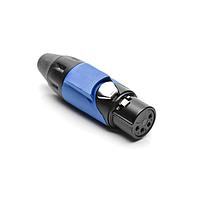 Amphenol Audio AX4FB6M-AU ຕົວເຊື່ອມສາຍສະເພາະ 4P SOCKET F PLUG BLKGLD ມີສີຟ້າ MRK SLV