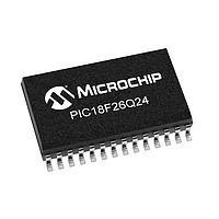 Microchip Technology PIC18F26Q24-E/SO ມາຄຣອຄຄອນໂຕເລີ 64KB Flash, 4KB RAM, 512bytes EEPROM, MVIO, 10b ADC2, 8b DAC, ACP, Comp, PWM,