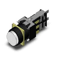 Omron Automation and Safety A165L-TWM-T1-2 ອຸປະກອນສະຫນັບສະຫນູນອຸດສາຫະກຳ IL PB RND WHT 110VDC LED DPDT Pushbutton