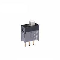 NKK Switches AS13AP ສະລາຍສະລາຍຍ່ອຍ Subminiature Slides SPDT ON-OFF-ON .098" STRAIGHT