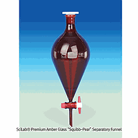 SciLab SL.Fun2151 ຖ້ວງກົດ, sepa 100ml, ສີແອມເບີ, 19/26, PTFE Cock Bore 2.0