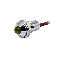 VCC CC-1-3055-9910-I ໄຟ LED ຕິດຕູ້ບົດສະແດງ PMI ຂະໜາດ .319" (8.10mm) ເຫຼືອງ 24V