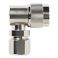 Pomona Electronics 73048 ຕົວເຊື່ອມ N ປຸ່ມມຸມຂວາ, 50 ໂອມ, ປະເພດກັບ/ບົດບາດ, RG214, 225, 393