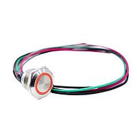 E-Switch SV4FW3SS-3H1 ຕ້ານການທຳລາຍ ANTI-VANDAL, 2A 36VDC, SPST Off-(On), ຕິດຕັ້ງແຜງ, ສາຍສົ່ງສີ່ງດ້ານໜ້າ 500mm