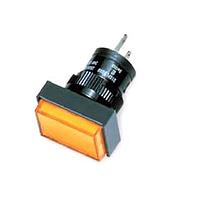 E-Switch L16PLT10 ປຸ່ມກົດໄຟສະແດງ, ບໍ່ມີຕິດຕໍ່ສະຫນັບສະຫນູນພາຍໃນ, ໄຟສະແດງຕົວຊີ້, ຕິດຕັ້ງບົດ, ດ້ານໜ້າ