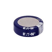 Eaton KVR-5R0C105-R ເບີ້ງເງິນ Coin Cell Eaton Supercapacitor, KVR Coin Cell, 5.0V,1F,30ohm,Horiz
