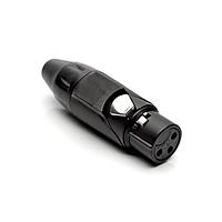 Amphenol Audio AX3FB0M ຕົວເຊື່ອມຕໍ່ 3P SOCKET F PLUG BLK W BLK MRK SLEEVE