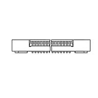 Adam Tech PCA-6-LA-10-HU-3-T/R ຕົວເຊື່ອມ FPC/FFC CONNECTOR, ZIF TYPE, .5M