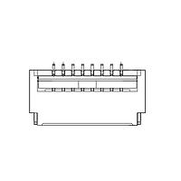 Adam Tech PCA-6MA-12-HD-3-G-T/R ຕົວເຊື່ອມ FPC/FFC CONNECTOR, ZIF TYPE, .5M