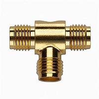 Pomona Electronics 72968 ຕົວແປ RF - Tee SMA T TYPE, JACK (F) / JACK (F) / JACK (F)