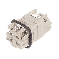 HARTING 10200030003 ຊຸດຕໍ່ຕໍ່ HAN 10A 3P+GRD ຝາລຸ່ມເຫຼັກ ທາງເຂົ້າດ້ານບວກ R/A