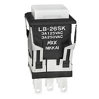 NKK Switches LB26SKW01-5F05-JB ປຸ່ມກົດສະຫນອງ STD SIZE PUSHBUTTON ILLUMINATED/SNAP-IN