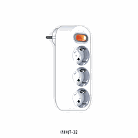 DaiHan 0395-097 ປຸ່ມຫຼາຍປາກ, ປ່ຽນທິດໄດ້, 3 ຮູ, 1 ສະຫນັບ, 16A