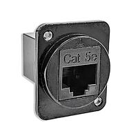 Switchcraft EHRJ45D5EBM3 ຮອບຫຼັກ RJ45 CAT5E ການກະທົບອັນເຄື່ອງ M3 ທີ່ຖືກກວດສອບ ສີດຳ