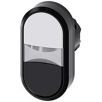 SIEMENS 3SU10003AB610AA0 ປຸ່ມກົດແບບແກ້ວ TWIN BUTTON, MOM, ຂາວ/ດຳ