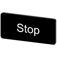 SIEMENS 3SU19000AC160DS0 ປ້າຍປະກັບ, ປ້າຍຢຸດ INSCR. LABEL, ສີດຳ 12.5 X 27MM, ຢຸດ