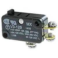 Honeywell V3-129 ມາງຄິດ Micro Switch Snap Act Pin Plunger 11A 2.22N Thru-Hole