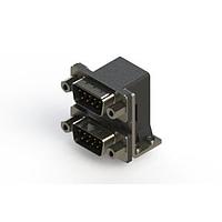 EDAC 661-009-364-056 ຕູ້ສະຫນອງ Dual Port D-Sub ມຸມຂວາ ຕູ້ສະຫນອງ Dual Port D-Sub