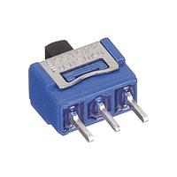 Nidec Components 8SS1022-Z ສະລາຍສະລາຍຍ່ອຍຂະໜາດນ້ອຍກວ່າ Sub-Miniature Slide Switch SPDT, ON-OFF-ON, ສະລາຍ, ເທີມິນ PC ແບບຕົວໂດຍກົງ, 6A @ 125V AC